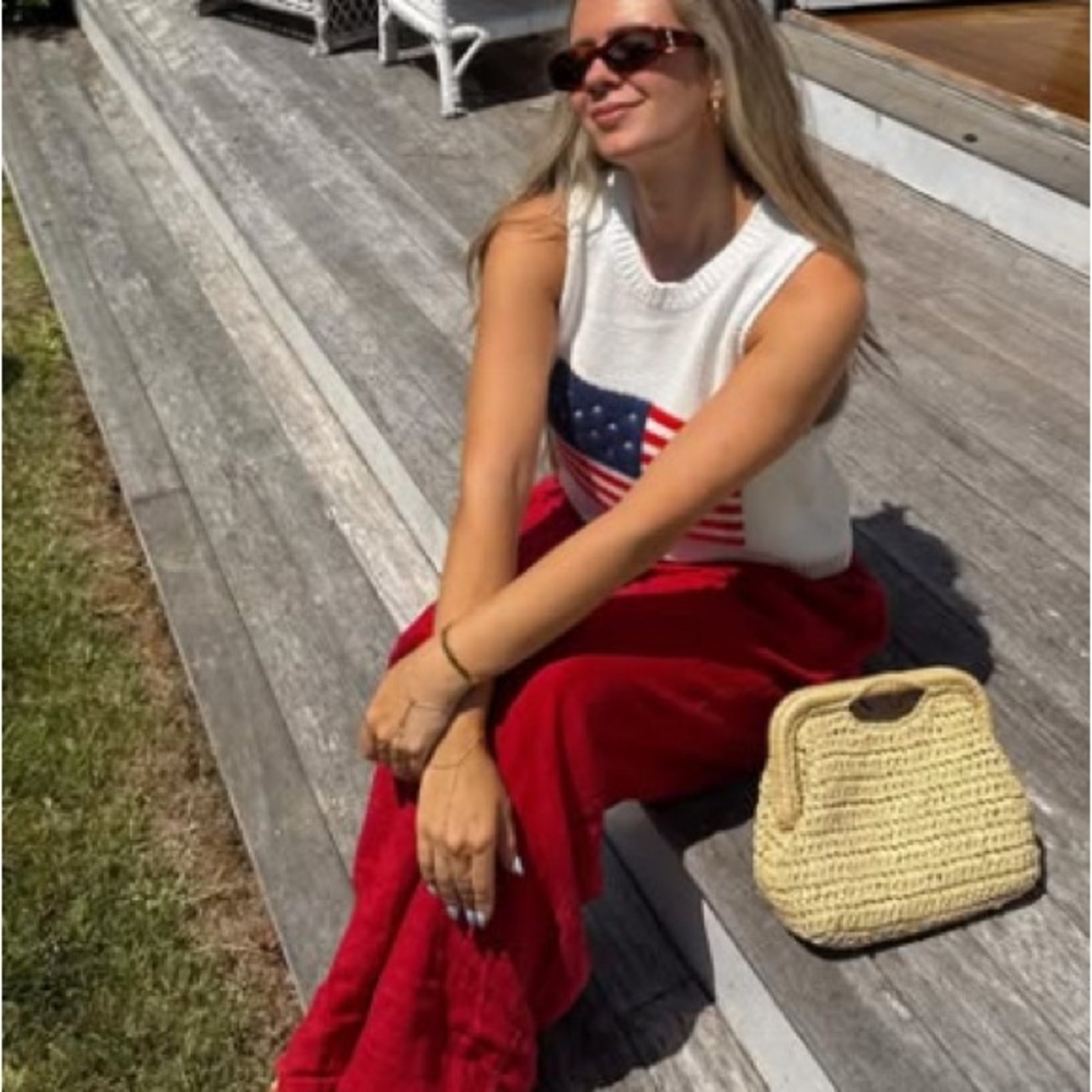 Abercrombie & Fitch Straw Clutch Bag